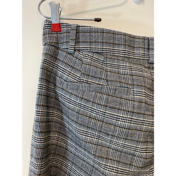 NWOT LOFT Plaid Gray High Rise Pants Trousers 8us Flare - Picture 7 of 15